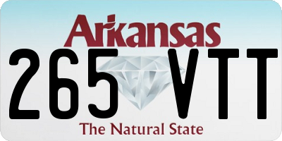 AR license plate 265VTT