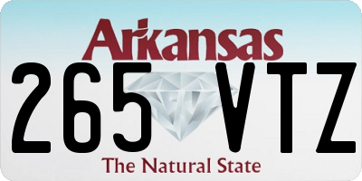 AR license plate 265VTZ