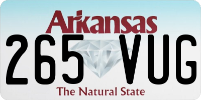 AR license plate 265VUG