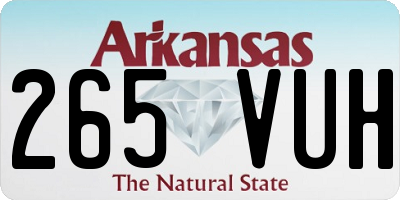AR license plate 265VUH