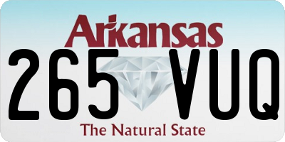 AR license plate 265VUQ