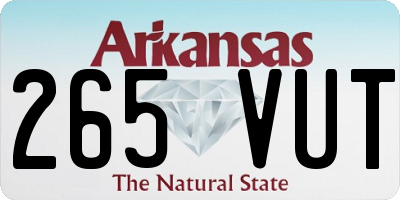 AR license plate 265VUT