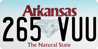 AR license plate 265VUU