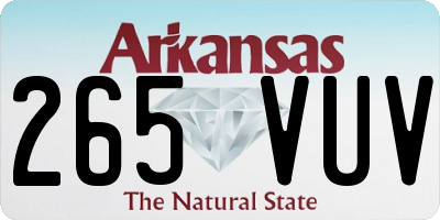AR license plate 265VUV