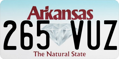 AR license plate 265VUZ