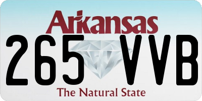 AR license plate 265VVB