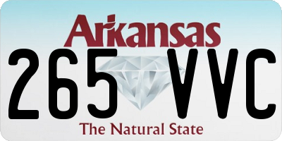 AR license plate 265VVC