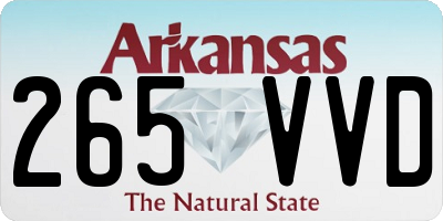 AR license plate 265VVD
