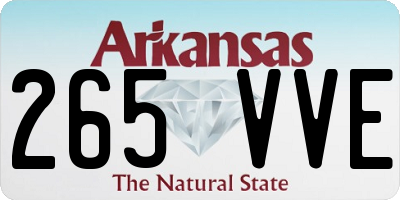 AR license plate 265VVE