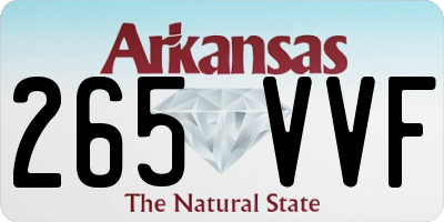 AR license plate 265VVF