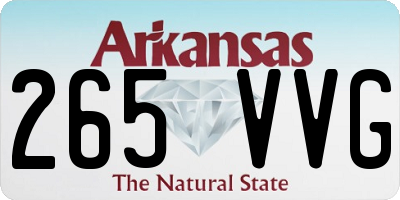 AR license plate 265VVG