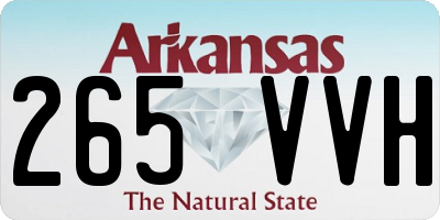 AR license plate 265VVH