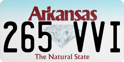 AR license plate 265VVI