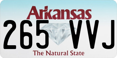 AR license plate 265VVJ