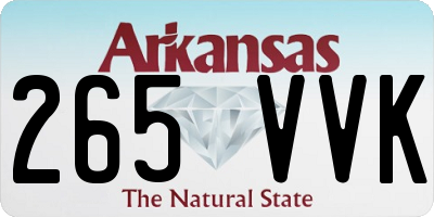 AR license plate 265VVK