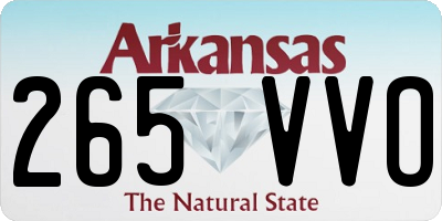 AR license plate 265VVO