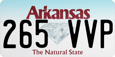 AR license plate 265VVP