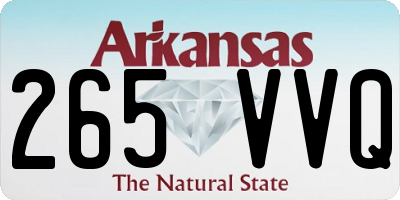 AR license plate 265VVQ