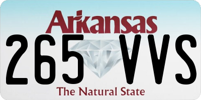 AR license plate 265VVS