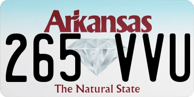AR license plate 265VVU