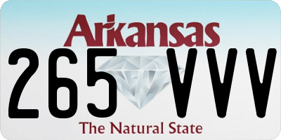 AR license plate 265VVV