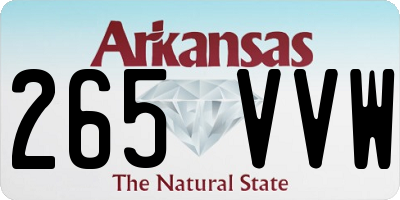 AR license plate 265VVW