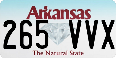 AR license plate 265VVX