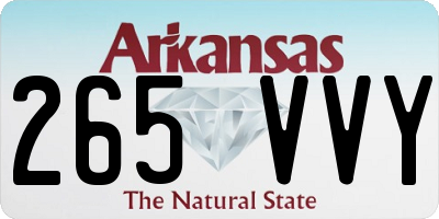 AR license plate 265VVY