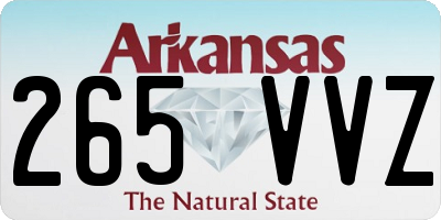 AR license plate 265VVZ