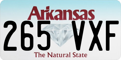 AR license plate 265VXF