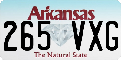 AR license plate 265VXG