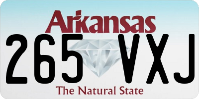 AR license plate 265VXJ
