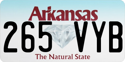 AR license plate 265VYB