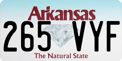 AR license plate 265VYF