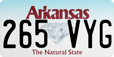 AR license plate 265VYG