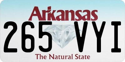 AR license plate 265VYI