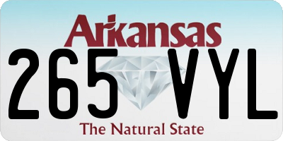 AR license plate 265VYL