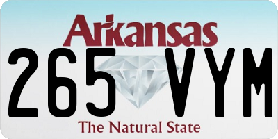 AR license plate 265VYM