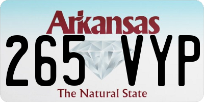 AR license plate 265VYP