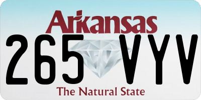 AR license plate 265VYV