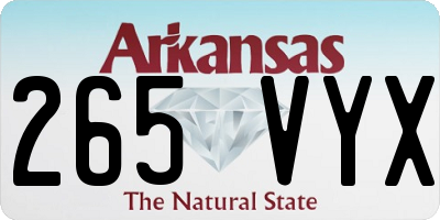 AR license plate 265VYX