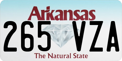 AR license plate 265VZA