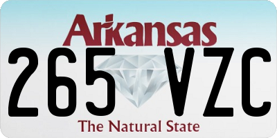 AR license plate 265VZC