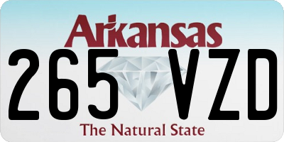 AR license plate 265VZD