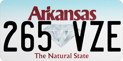 AR license plate 265VZE