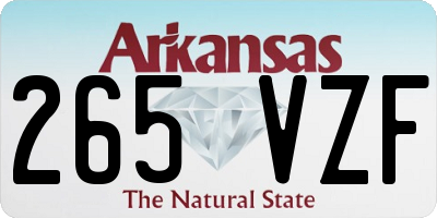 AR license plate 265VZF