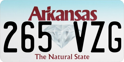 AR license plate 265VZG