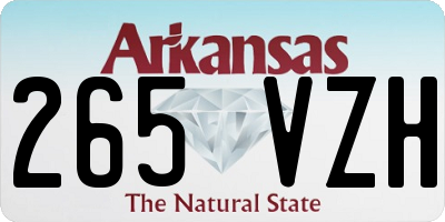 AR license plate 265VZH