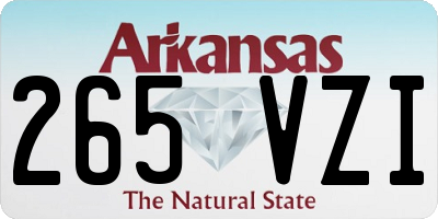 AR license plate 265VZI