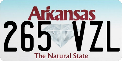 AR license plate 265VZL